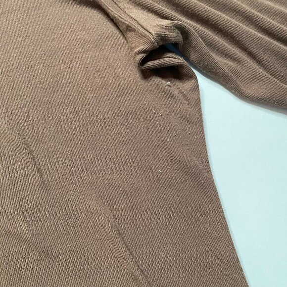 Curvy Size 2X! Cocoa Brown Turtleneck Top | Sleek Layering for Fall Capsules - Picture 5 of 10